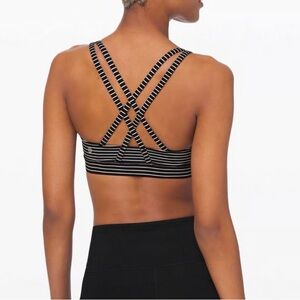 Lululemon Energy Bra Striped Cross Back